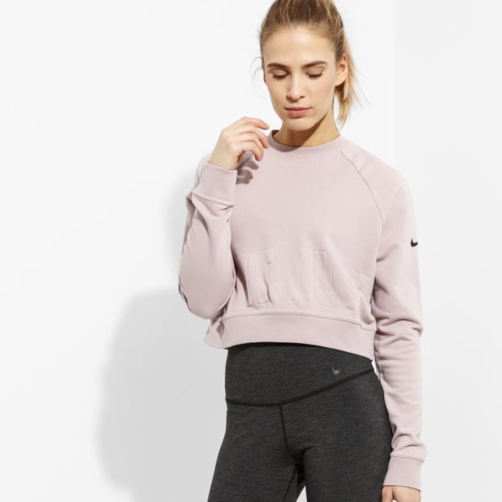 Nike Versa S Cropped Pink Dri-Fit Pullover